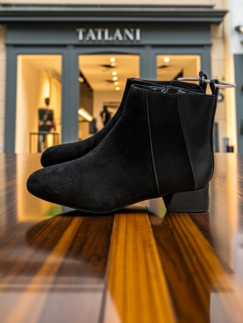 New Donald J. Pliner Travis Black Suede Chelsea Ankle Boots 7.5